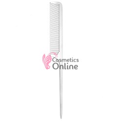 Pieptene metalic de coafor si frizerie Barber Shop BB004 Argintiu
